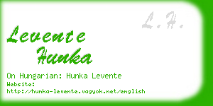 levente hunka business card